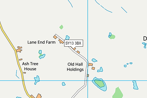 SY13 3BX map - OS VectorMap District (Ordnance Survey)