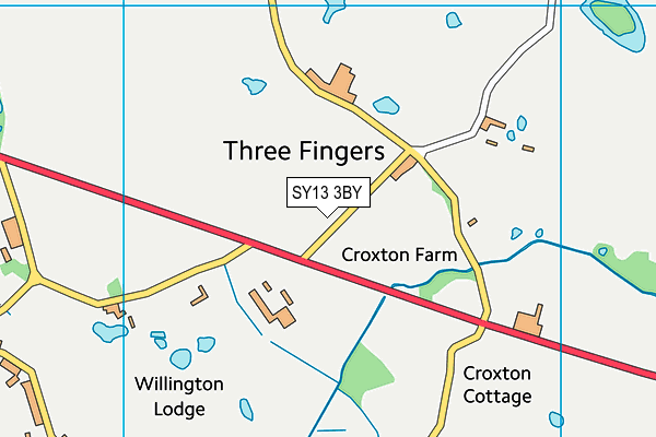 SY13 3BY map - OS VectorMap District (Ordnance Survey)