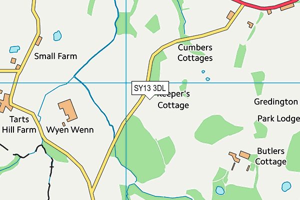 SY13 3DL map - OS VectorMap District (Ordnance Survey)