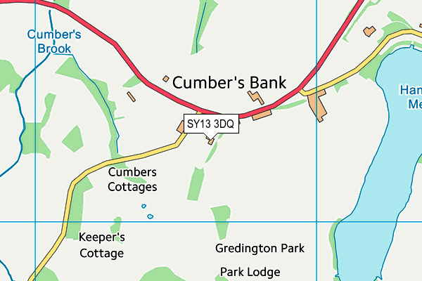 SY13 3DQ map - OS VectorMap District (Ordnance Survey)