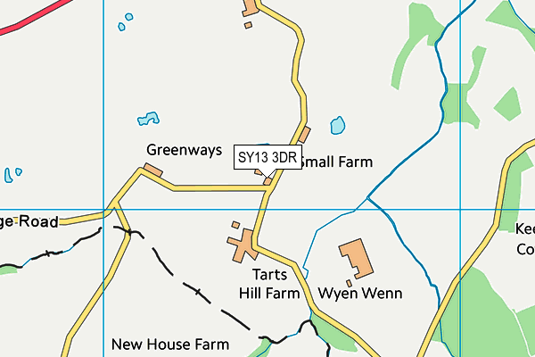 SY13 3DR map - OS VectorMap District (Ordnance Survey)