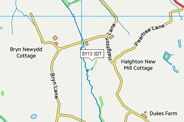 SY13 3DT map - OS VectorMap District (Ordnance Survey)