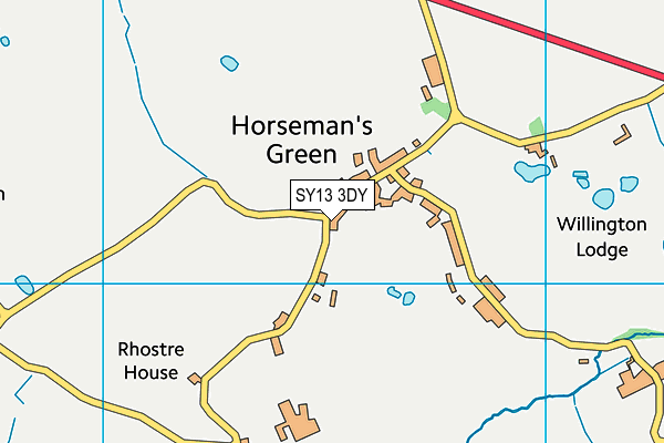 SY13 3DY map - OS VectorMap District (Ordnance Survey)