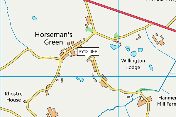 SY13 3EB map - OS VectorMap District (Ordnance Survey)