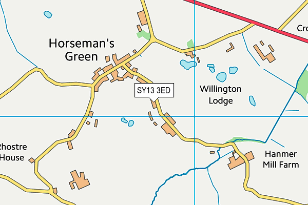 SY13 3ED map - OS VectorMap District (Ordnance Survey)