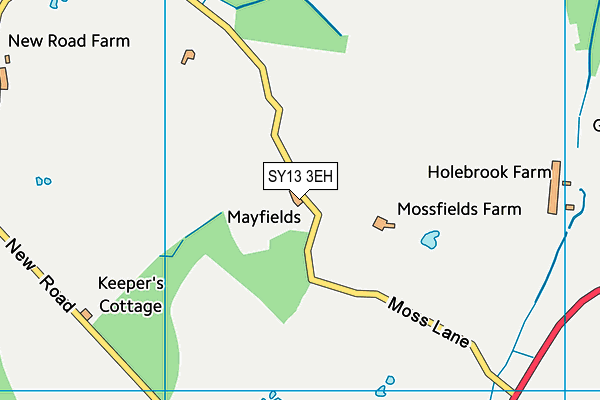 SY13 3EH map - OS VectorMap District (Ordnance Survey)