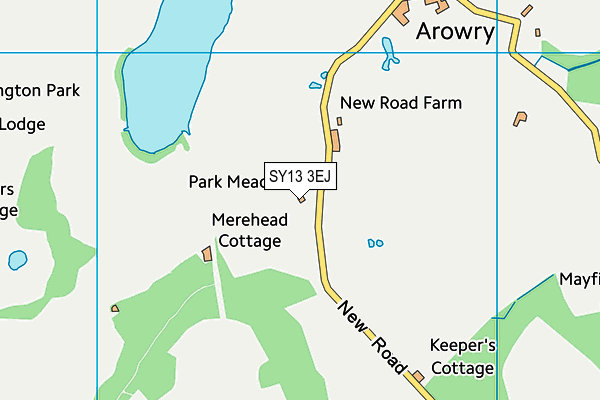 SY13 3EJ map - OS VectorMap District (Ordnance Survey)