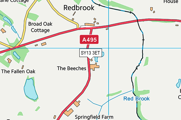 SY13 3ET map - OS VectorMap District (Ordnance Survey)