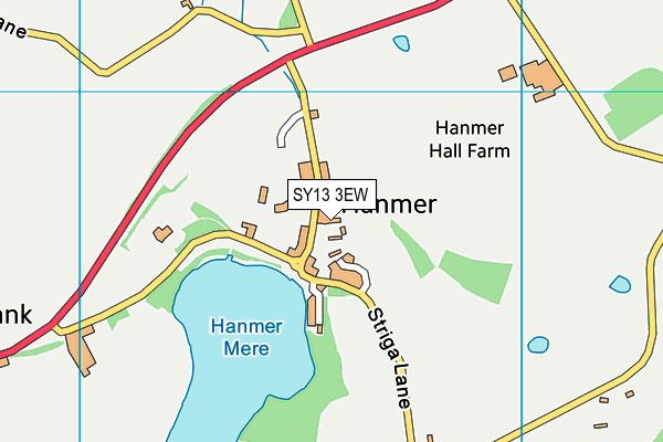 SY13 3EW map - OS VectorMap District (Ordnance Survey)