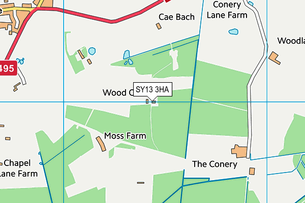 SY13 3HA map - OS VectorMap District (Ordnance Survey)