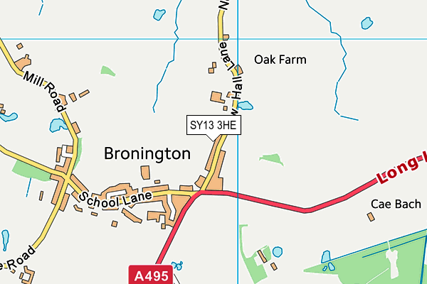 SY13 3HE map - OS VectorMap District (Ordnance Survey)