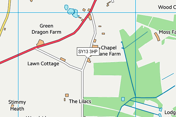 SY13 3HP map - OS VectorMap District (Ordnance Survey)