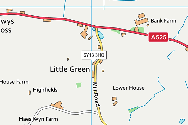 SY13 3HQ map - OS VectorMap District (Ordnance Survey)