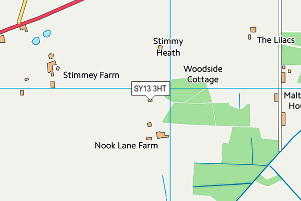 SY13 3HT map - OS VectorMap District (Ordnance Survey)