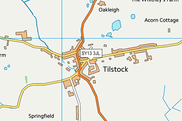 Tilstock CofE Primary and Nursery map (SY13 3JL) - OS VectorMap District (Ordnance Survey)