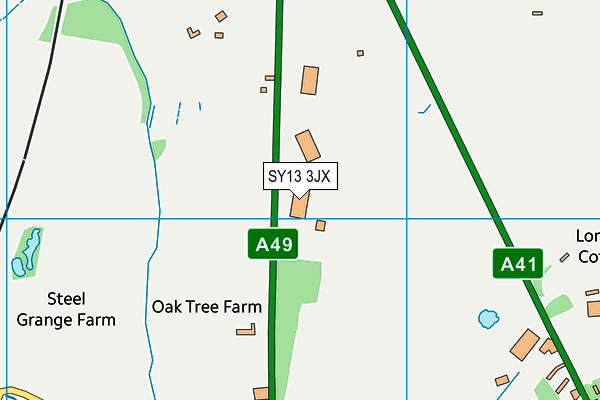 SY13 3JX map - OS VectorMap District (Ordnance Survey)