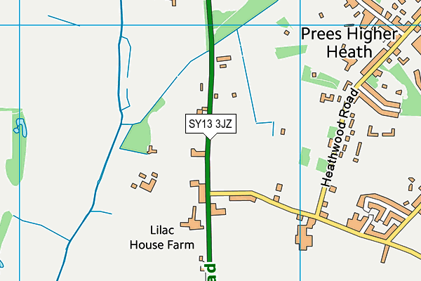 SY13 3JZ map - OS VectorMap District (Ordnance Survey)