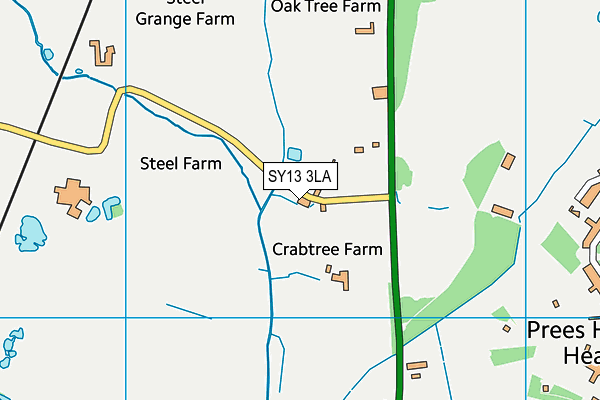 SY13 3LA map - OS VectorMap District (Ordnance Survey)