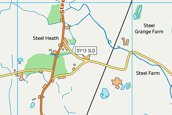 SY13 3LD map - OS VectorMap District (Ordnance Survey)