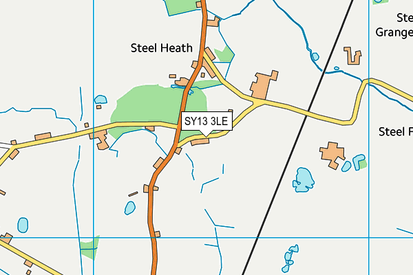 SY13 3LE map - OS VectorMap District (Ordnance Survey)