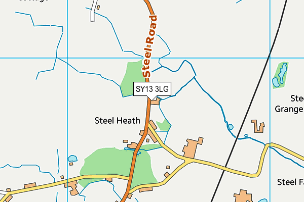 SY13 3LG map - OS VectorMap District (Ordnance Survey)