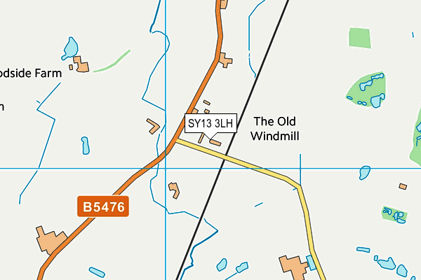 SY13 3LH map - OS VectorMap District (Ordnance Survey)