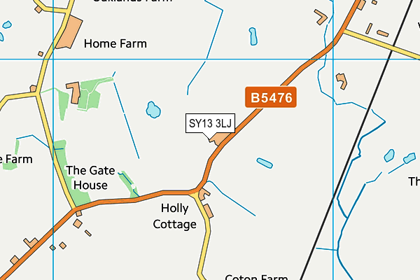 SY13 3LJ map - OS VectorMap District (Ordnance Survey)