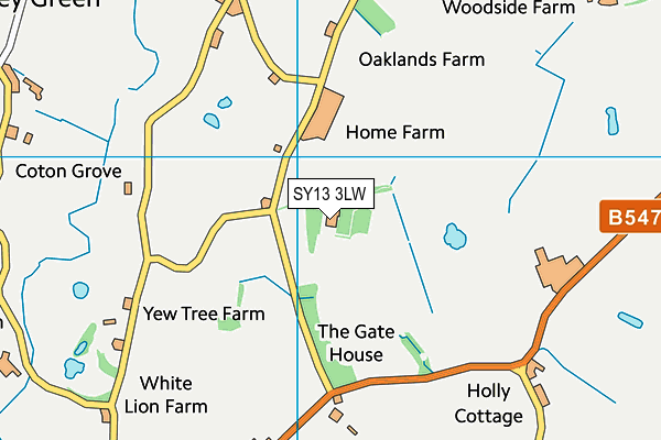 SY13 3LW map - OS VectorMap District (Ordnance Survey)