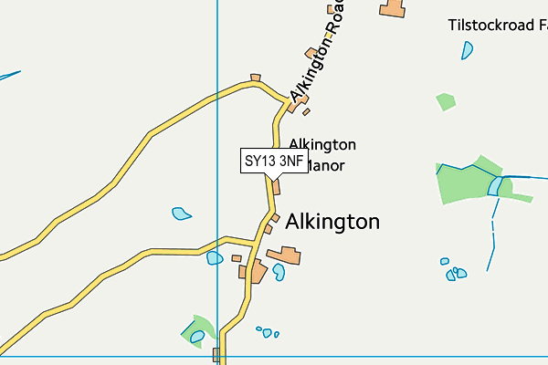 SY13 3NF map - OS VectorMap District (Ordnance Survey)