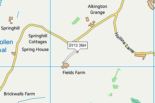 SY13 3NH map - OS VectorMap District (Ordnance Survey)