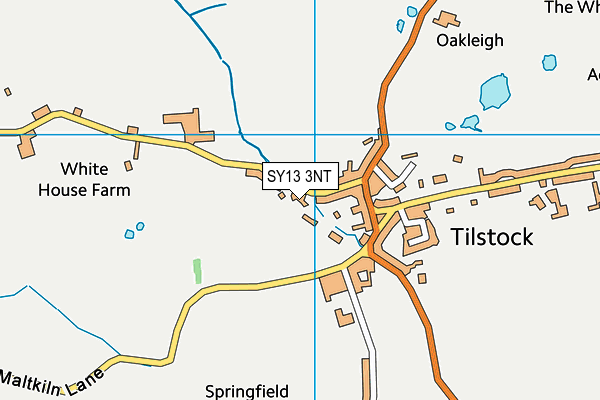 SY13 3NT map - OS VectorMap District (Ordnance Survey)