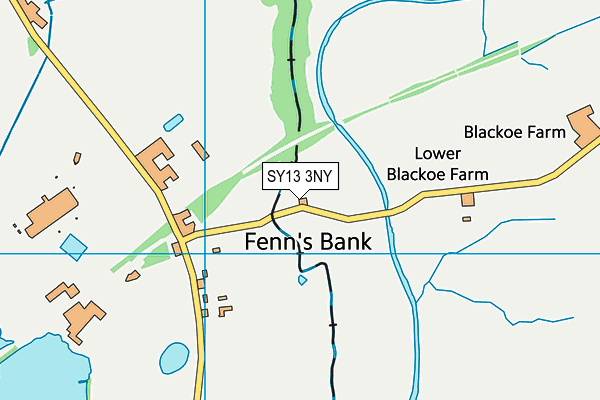 SY13 3NY map - OS VectorMap District (Ordnance Survey)