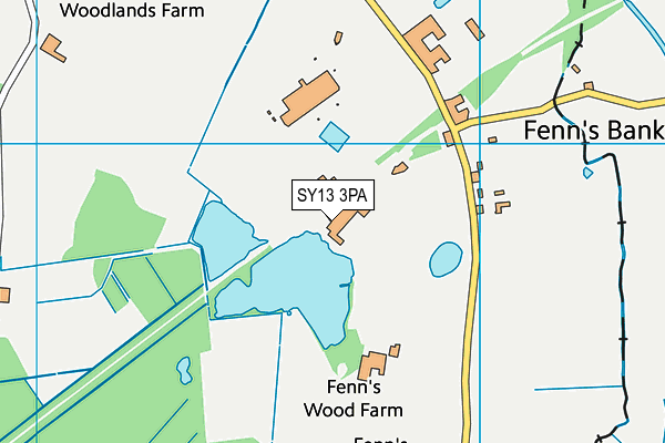 SY13 3PA map - OS VectorMap District (Ordnance Survey)