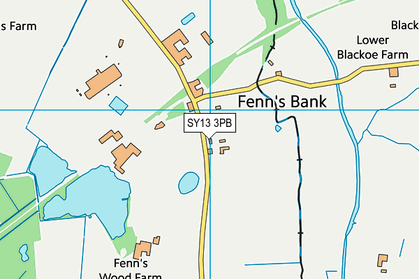 SY13 3PB map - OS VectorMap District (Ordnance Survey)