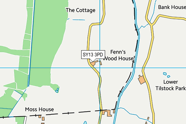 SY13 3PD map - OS VectorMap District (Ordnance Survey)