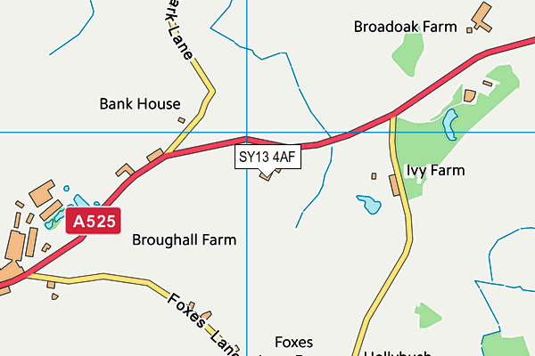 SY13 4AF map - OS VectorMap District (Ordnance Survey)