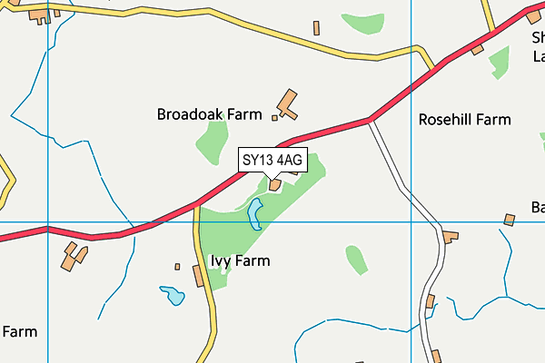 SY13 4AG map - OS VectorMap District (Ordnance Survey)