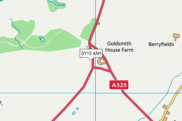 SY13 4AH map - OS VectorMap District (Ordnance Survey)