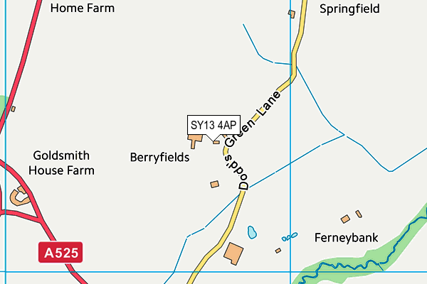 SY13 4AP map - OS VectorMap District (Ordnance Survey)