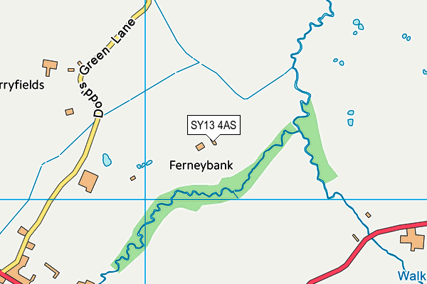 SY13 4AS map - OS VectorMap District (Ordnance Survey)