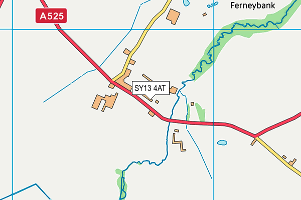 SY13 4AT map - OS VectorMap District (Ordnance Survey)