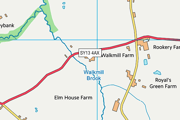 SY13 4AX map - OS VectorMap District (Ordnance Survey)