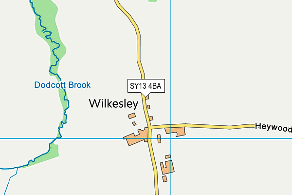 SY13 4BA map - OS VectorMap District (Ordnance Survey)