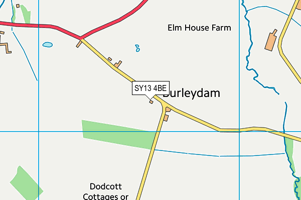 SY13 4BE map - OS VectorMap District (Ordnance Survey)