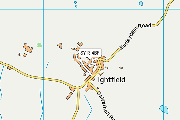 SY13 4BF map - OS VectorMap District (Ordnance Survey)