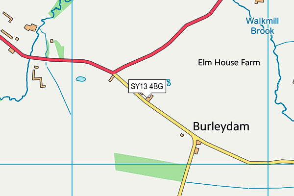 SY13 4BG map - OS VectorMap District (Ordnance Survey)