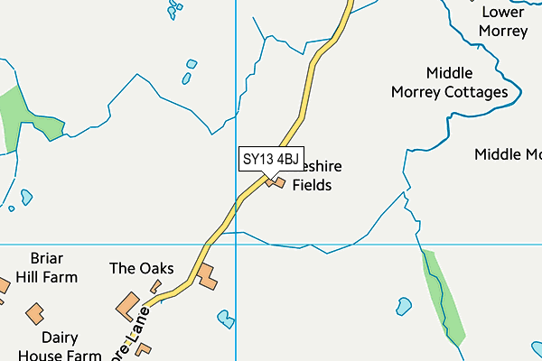 SY13 4BJ map - OS VectorMap District (Ordnance Survey)