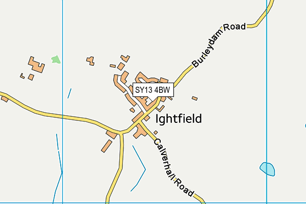 SY13 4BW map - OS VectorMap District (Ordnance Survey)