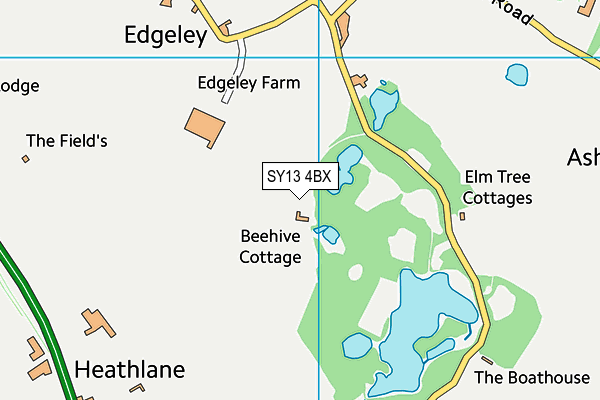 SY13 4BX map - OS VectorMap District (Ordnance Survey)
