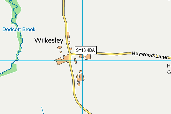 SY13 4DA map - OS VectorMap District (Ordnance Survey)